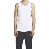 JACK&JONES Herren Tanktop im Pack - JACBASIC TANKTOP, einfarbig, Baumwolle Weiß M 2er Pack (1x2P)