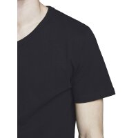 Jack & Jones Mens T-shirt, 2-Pack - JACBASIC V-NECK TEE, Short Sleeve, Solid color, Cotton Black S (Small) 2er Pack (1x2P)