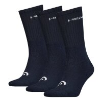 HEAD Unisex Crew Socken, 3er Pack - Kurzsocken, Baumwollmix, einfarbig