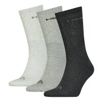 HEAD Unisex Crew Socken, 3er Pack - Kurzsocken, Baumwollmix, einfarbig
