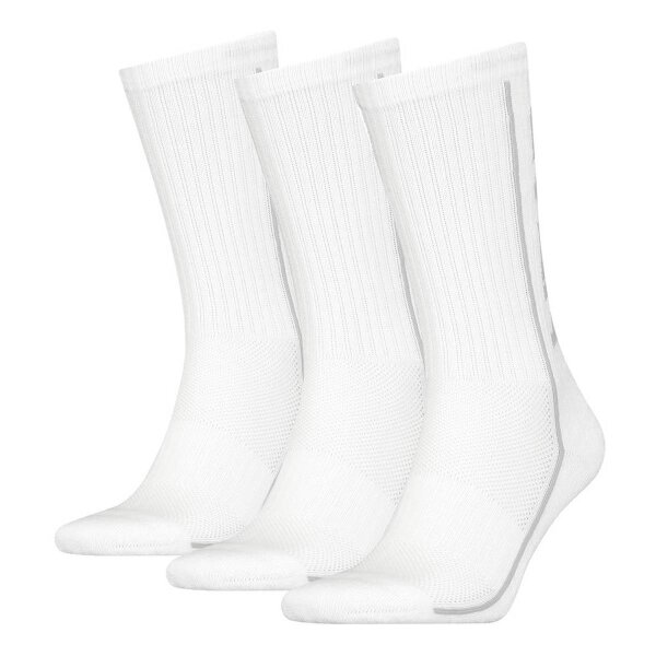HEAD unisex socks - 3-pack, sports socks, mesh insert, solid colour white 43-46 (UK 9-11)