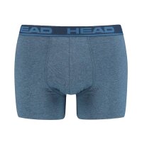 HEAD Mens Boxer Shorts, 2-Pack - Basic, Cotton Stretch, plain Blue (Blue Heaven) L (Large)