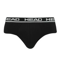 HEAD Mens Brief, Pack of 2 - Slips, Logo Waistband, Cotton Stretch Black M (Medium)