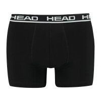HEAD Mens Boxer Shorts, 2-Pack - Basic, Cotton Stretch, plain Black 2XL (XX-Large)