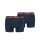 HEAD Mens Boxer Shorts, 2-Pack - Basic, Cotton Stretch, plain Dark Blue/Orange 2XL (XX-Large)