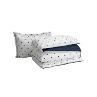GANT bed linen set, 2 pieces - maco satin, pure cotton, stars