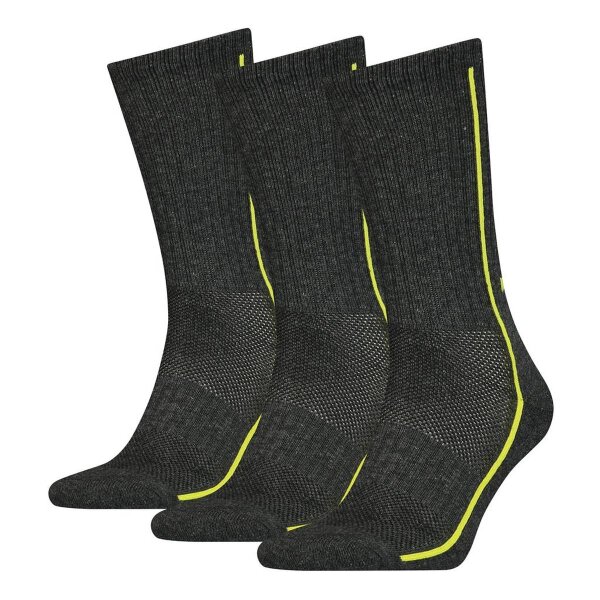 HEAD Unisex Socken im Pack - Sportsocken, Mesh-Einsatz, einfarbig Dunkelgrau 35-38 3er Pack (1x3P)