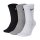 NIKE Unisex 3er Pack Sportsocken - Everyday, Cotton Cushioned Crew, einfarbig Schwarz/Grau/Weiß 38-42