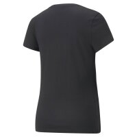 PUMA Women T-Shirt - ESS+ Metallic Logo Tee, round Neck, short Sleeve, uni Black M (Medium)