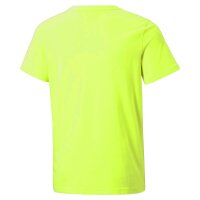 PUMA Boys T-Shirt - ESS+ 2 Col Logo Tee, round Neck, short Sleeve, plain Yellow (Lemon Sherbert) 104