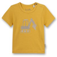 Sanetta Jungen T-Shirt - Baby, Kurzarm, Rundhals, Druckknopf, Stickerei, 56-92 Gelb 56