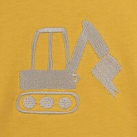 Sanetta Jungen T-Shirt - Baby, Kurzarm, Rundhals, Druckknopf, Stickerei, 56-92 Gelb 68