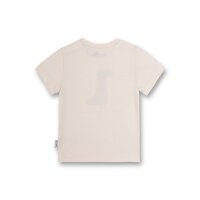 Sanetta Jungen T-Shirt - Baby, Kurzarm, Rundhals, Druckknopf, Print, 56-92 Natur 56
