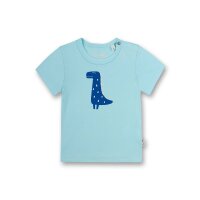 Sanetta Jungen T-Shirt - Baby, Kurzarm, Rundhals, Druckknopf, Print, 56-92 Blau 56