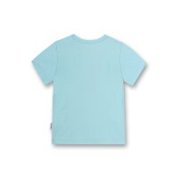 Sanetta Jungen T-Shirt - Baby, Kurzarm, Rundhals, Druckknopf, Print, 56-92 Blau 56