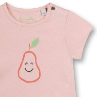 Sanetta Mädchen T-Shirt - Baby, Kurzarm, Rundhals, Druckknopf, Print, 56-92 Rosa 56