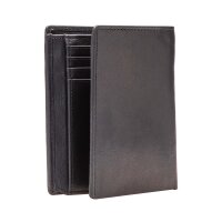 Strellson Herren Geldbörse, echtes Leder - Blackwall Jorge Billfold V8, 10x13x2cm (HxLxB) Schwarz