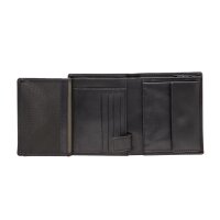 Strellson Herren Geldbörse, echtes Leder - Blackwall Jorge Billfold V8, 10x13x2cm (HxLxB) Schwarz