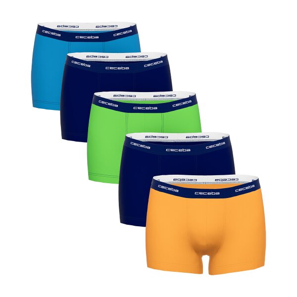 CECEBA Mens Shorts, Pack of 5 - Boxer shorts, Pants, Basic, Cotton Stretch, plain