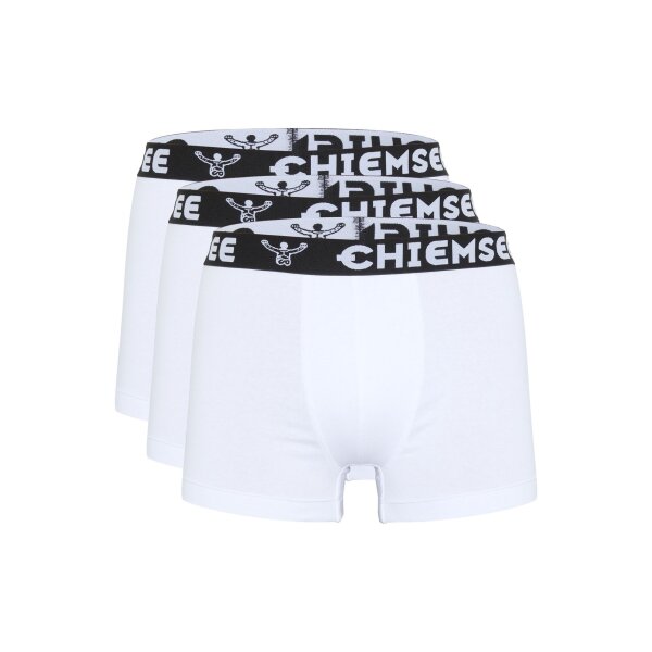 CHIEMSEE Herren Boxershorts, 3er Pack - Shorts, Logobund, einfarbig Weiß M