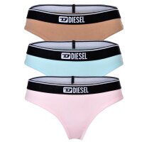 DIESEL Ladies Thong, 3 Pack - UFST-STARSEY, Thong, Brief, Cotton Stretch, Solid Color
