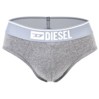 DIESEL Mens Briefs, 3-Pack - UMBR-ANDRETHREEPACK, Briefs, Cotton Stretch, plain Black/Grey/White 2XL (XX-Large)