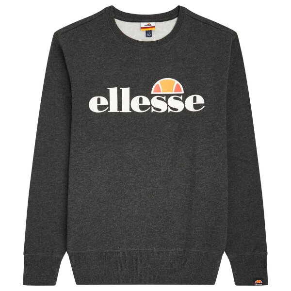 ellesse Herren Sweatshirt SUCCISO - Sweater, Rundhals, Langarm, Logo-Print Dunkelgrau S