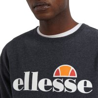 ellesse Mens Sweatshirt SUCCISO - Sweater, Round Neck, Long Sleeve, Logo Print Dark grey S (Small)