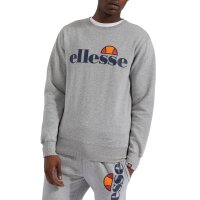 ellesse Mens Sweatshirt SUCCISO - Sweater, Round Neck, Long Sleeve, Logo Print Grey XS (X-Small)