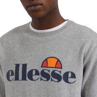ellesse Mens Sweatshirt SUCCISO - Sweater, Round Neck, Long Sleeve, Logo Print Grey XS (X-Small)