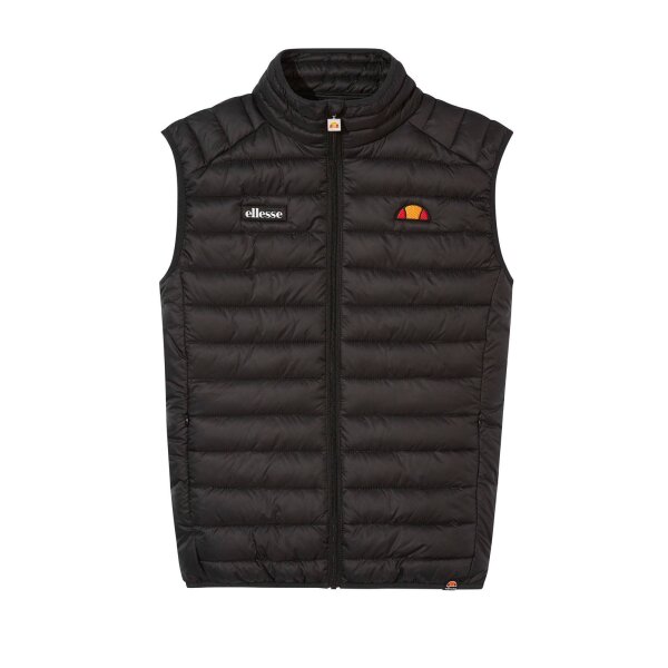 ellesse mens quilted waistcoat BARDY - Gilet, sleeveless, stand-up collar, zip fastening Black S (Small)
