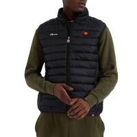ellesse mens quilted waistcoat BARDY - Gilet, sleeveless, stand-up collar, zip fastening Black S (Small)