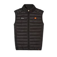 ellesse mens quilted waistcoat BARDY - Gilet, sleeveless, stand-up collar, zip fastening Black L (Large)