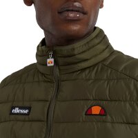 ellesse mens quilted waistcoat BARDY - Gilet, sleeveless, stand-up collar, zip fastening Green M (Medium)