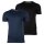 DIESEL Herren T-Shirt 2er Pack - UMTEE-RANDAL-TUBE, Rundhals, kurzarm, einfarbig Schwarz/Blau S