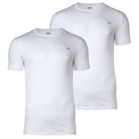 DIESEL Mens T-Shirt 2 Pack- UMTEE-RANDAL-TUBE, round neck, short sleeve, Logo White 2XL (XX-Large)