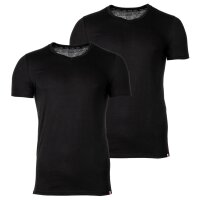 DIESEL Herren T-Shirt 2er Pack - UMTEE-MICHAEL-TUBE, V-Ausschnitt, kurzarm, einfarbig Schwarz S