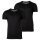 DIESEL Herren T-Shirt 2er Pack - UMTEE-MICHAEL-TUBE, V-Ausschnitt, kurzarm, einfarbig Schwarz M