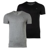 DIESEL Herren T-Shirt 2er Pack - UMTEE-MICHAEL-TUBE, V-Ausschnitt, kurzarm, Logo