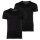 DIESEL Mens T-Shirt 2 Pack- UMTEE-MICHAEL-TUBE, V neck, short sleeve, Logo Black S (Small)