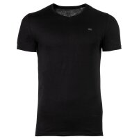 DIESEL Herren T-Shirt 2er Pack - UMTEE-MICHAEL-TUBE, V-Ausschnitt, kurzarm, Logo Schwarz 2XL
