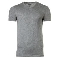 DIESEL Herren T-Shirt 2er Pack - UMTEE-MICHAEL-TUBE, V-Ausschnitt, kurzarm, Logo Schwarz/Grau 2XL