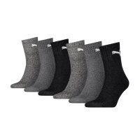 PUMA Unisex Sports Socks, 6-Pack - Short Crew Socks, ECOM, Logo, plain