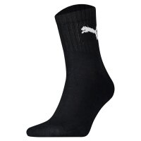 PUMA Unisex Sportsocken, 6er Pack - Short Crew Socks, ECOM, Logo, einfarbig Schwarz 35-38