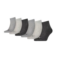 PUMA Unisex Quarter Socks, 6-Pack - Sneaker, ECOM, Logo, plain