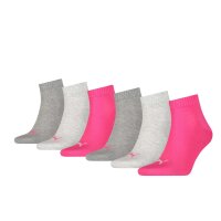 PUMA Unisex Quarter Socks, 6-Pack - Sneaker, ECOM, Logo, plain