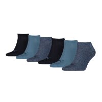 PUMA Unisex Sneaker Socks, 6-Pack - ECOM, Logo, plain