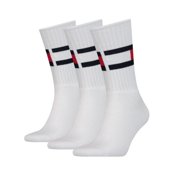 TOMMY HILFIGER Herren Socken, 3er Pack - Mens Sock Flag, ECOM Weiß 35-38