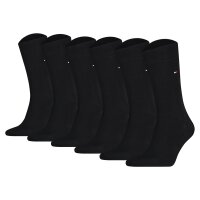 TOMMY HILFIGER Mens Socks, 6-Pack - Mens Sock Classic, ECOM Black 43-46