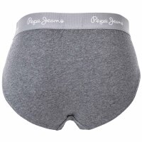 Pepe Jeans Mens Briefs, 3-Pack - RALPH, Briefs, Cotton Stretch, Logo Waistband Black/White/Grey S (Small)